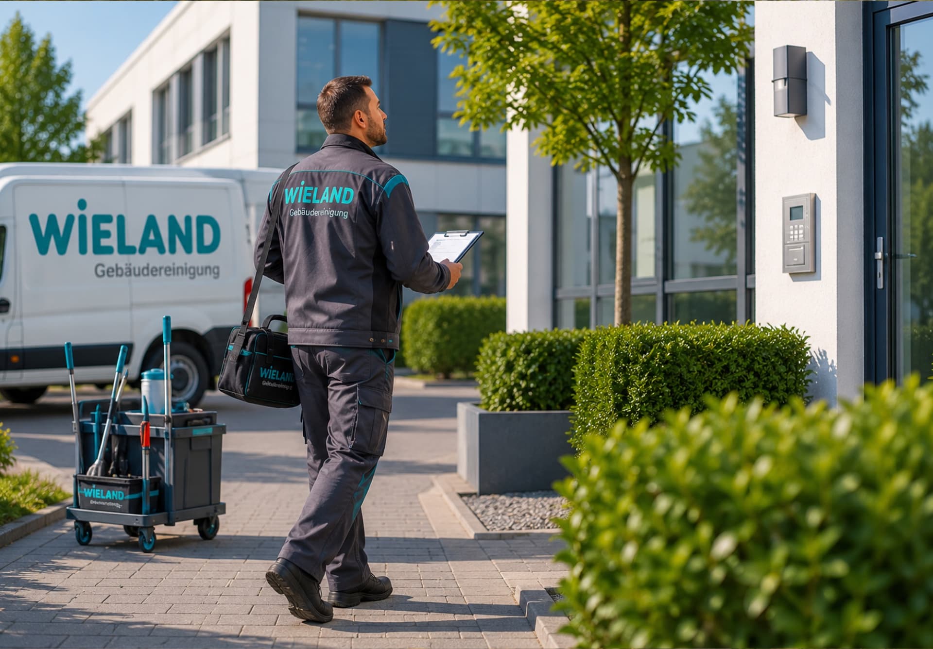 Beitragsbild: Nachhaltige Gebäudereinigung: Warum wir auf biologische Reinigungsmittel und wiederverwendbare Flaschen setzen
